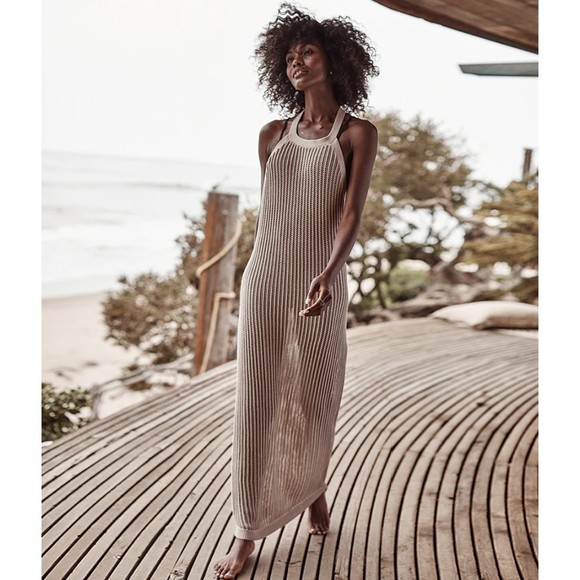 Summersalt Crochet Halter Beach Cover Dress Size XL Retail $145 - Picture 1 of 8